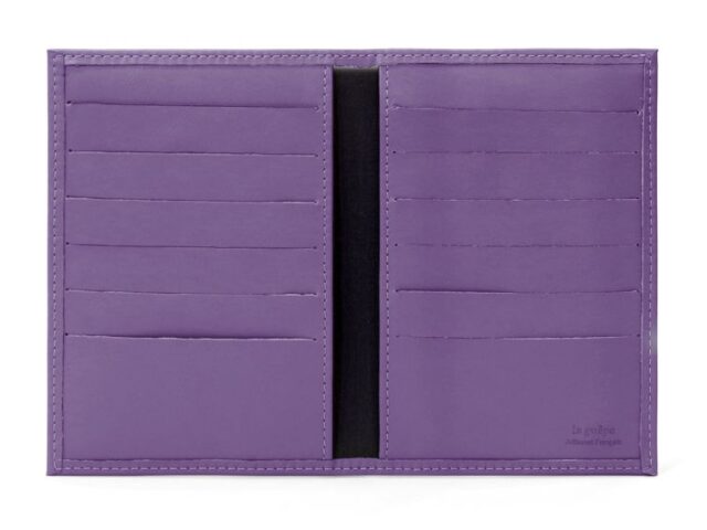 La Guêpe - Petite Maroquinerie - Porte-cartes double violet - 120
