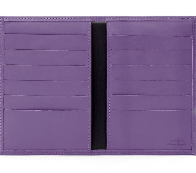 La Guêpe - Petite Maroquinerie - Porte-cartes double violet - 120