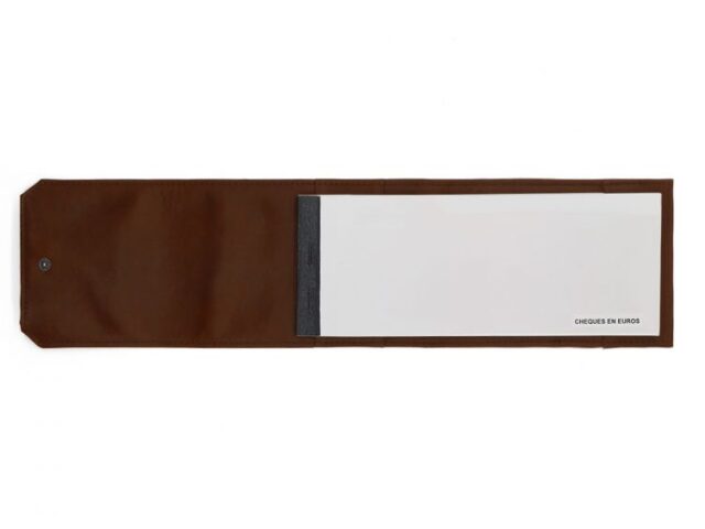 La Guêpe - Petite Maroquinerie - Porte chéquier classique en cuir cognac - 9129