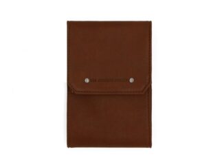 La Guêpe - Porte chéquier classique en cuir cognac – 9129