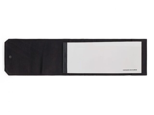 La Guêpe - Petite Maroquinerie - Porte chéquier classique en cuir marine - 9129