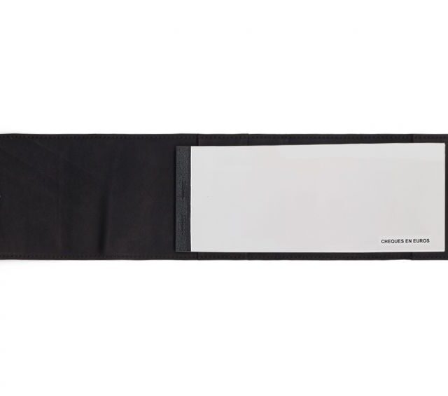 La Guêpe - Petite Maroquinerie - Porte chéquier classique en cuir marine - 9129