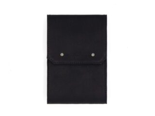 La Guêpe - Porte chéquier classique en cuir marine – 9129