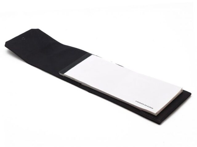 La Guêpe - Petite Maroquinerie - Porte chéquier classique en cuir marine - 9129