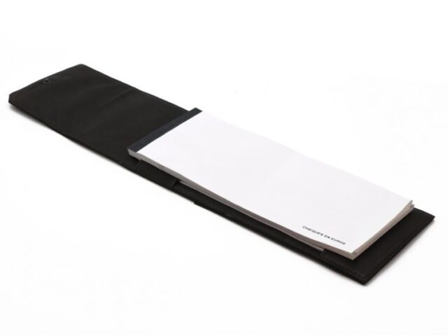 La Guêpe - Petite Maroquinerie - Porte chéquier classique en cuir noir - 9129