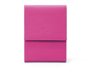La Guêpe - Porte-chéquier compact en cuir  fuchsia  720