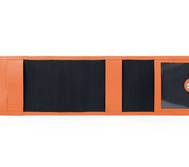 La Guêpe - Petite Maroquinerie - Porte-chéquier compact en cuir - orange - 720