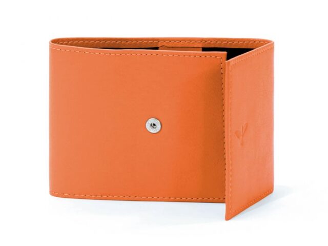 La Guêpe - Petite Maroquinerie - Porte-chéquier compact en cuir - orange - 720