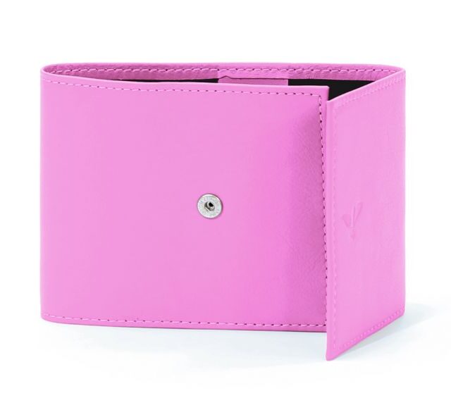 La Guêpe - Petite Maroquinerie - Porte-chéquier compact en cuir - rose dragée - 720