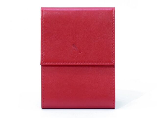 La Guêpe - Porte-chéquier compact en cuir – rouge – 720