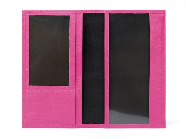 La Guêpe - Petite Maroquinerie - Porte-chéquier en cuir - fuchsia - 419