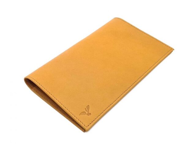 La Guêpe - Petite Maroquinerie - Porte chéquier "Luxe" tout cuir Gold