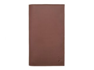La Guêpe - Porte chéquier “Luxe” tout cuir marron, talon haut – PM-012-01