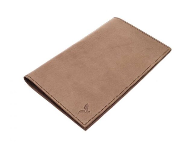 La Guêpe - Petite Maroquinerie - Porte chéquier "Luxe" tout cuir marron
