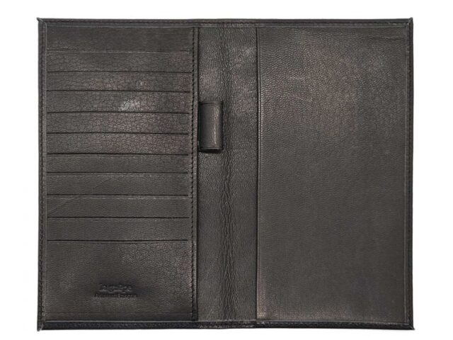 La Guêpe - Petite Maroquinerie - Porte chéquier "Luxe" tout cuir noir