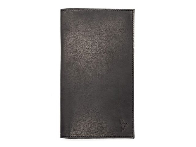 Porte chéquier “Luxe” tout cuir noir, talon haut – PM-012-01 par la marque La Guêpe La Guêpe - Porte chéquier “Luxe” tout cuir noir, talon haut – PM-012-01