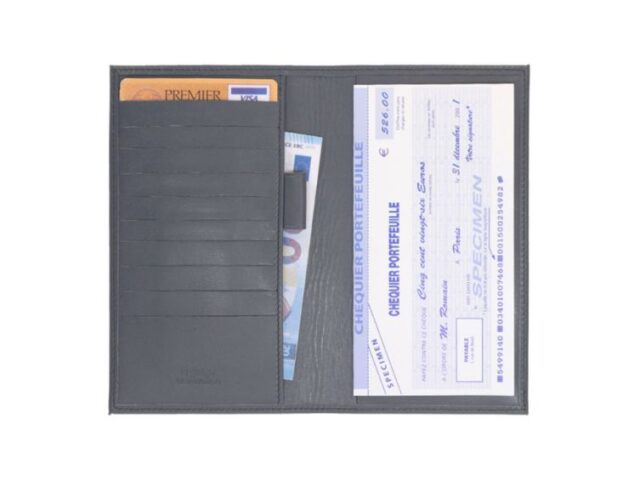 La Guêpe - Petite Maroquinerie - Porte chéquier "Luxe" tout cuir nude