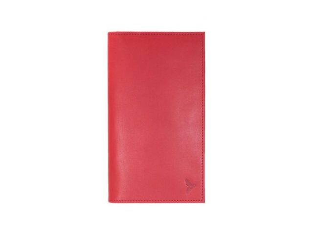 La Guêpe - Petite Maroquinerie - Porte chéquier "Luxe" tout cuir rouge