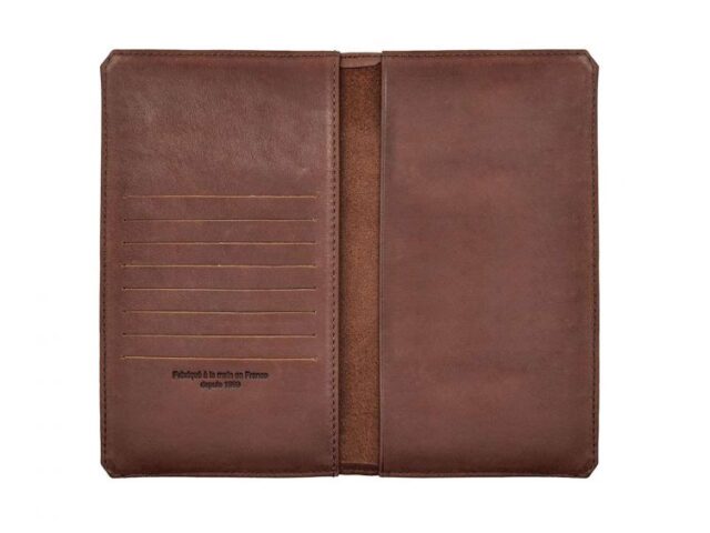 La Guêpe - Petite Maroquinerie - Porte chéquier portefeuille cuir cognac - 9225