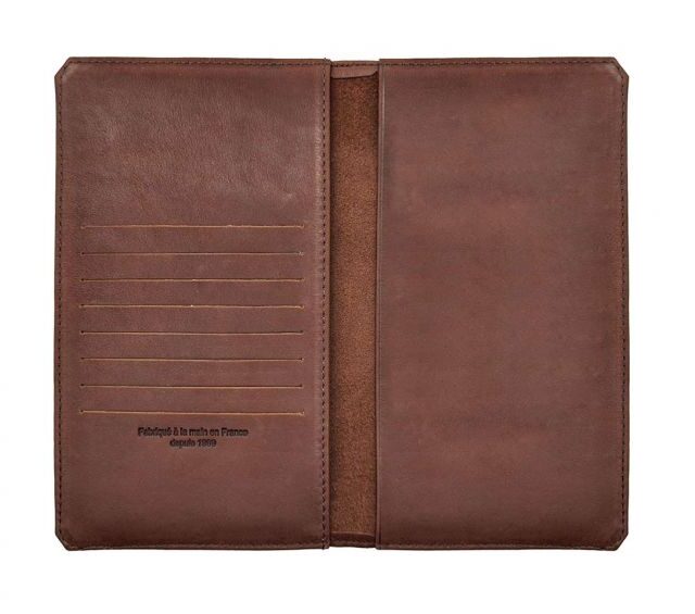 La Guêpe - Petite Maroquinerie - Porte chéquier portefeuille cuir cognac - 9225
