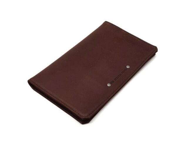 La Guêpe - Petite Maroquinerie - Porte chéquier portefeuille cuir cognac - 9225