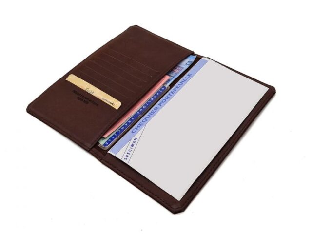 La Guêpe - Petite Maroquinerie - Porte chéquier portefeuille cuir cognac - 9225