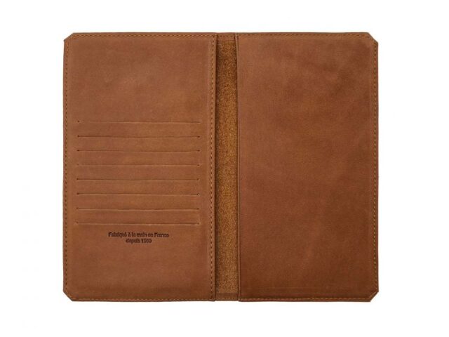 La Guêpe - Petite Maroquinerie - Porte chéquier portefeuille cuir fauve - 9225