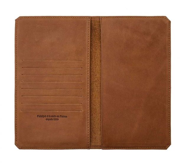 La Guêpe - Petite Maroquinerie - Porte chéquier portefeuille cuir fauve - 9225