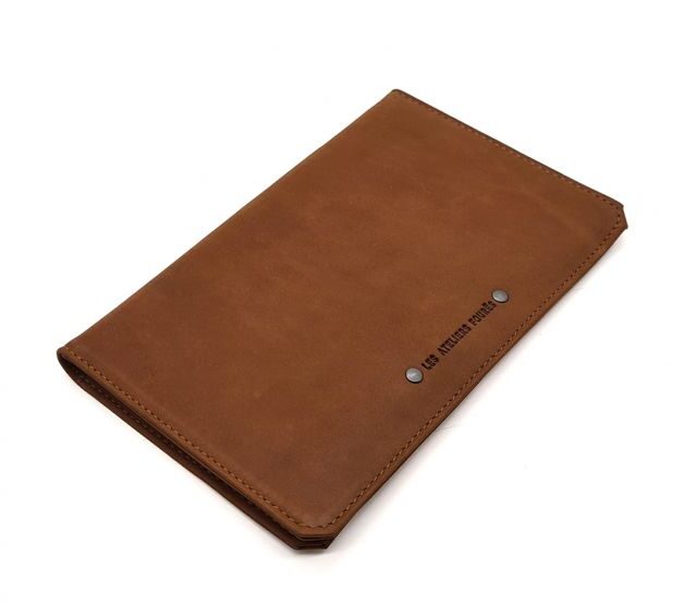 La Guêpe - Petite Maroquinerie - Porte chéquier portefeuille cuir fauve - 9225