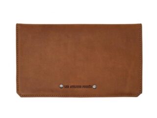 La Guêpe - Porte chéquier portefeuille cuir fauve – 9225