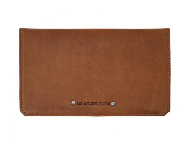La Guêpe - Porte chéquier portefeuille cuir fauve – 9225