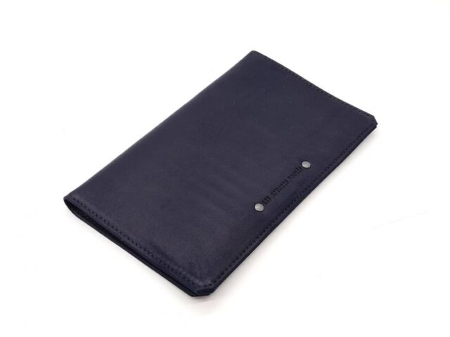 La Guêpe - Petite Maroquinerie - Porte chéquier portefeuille cuir marine - 9225