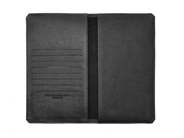 La Guêpe - Petite Maroquinerie - Porte chéquier portefeuille cuir noir - 9225