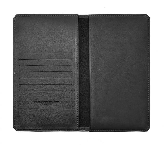 La Guêpe - Petite Maroquinerie - Porte chéquier portefeuille cuir noir - 9225
