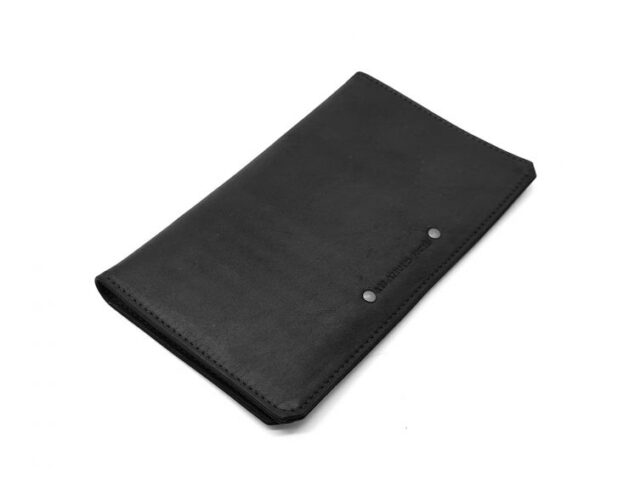 La Guêpe - Petite Maroquinerie - Porte chéquier portefeuille cuir noir - 9225