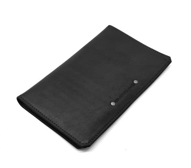 La Guêpe - Petite Maroquinerie - Porte chéquier portefeuille cuir noir - 9225