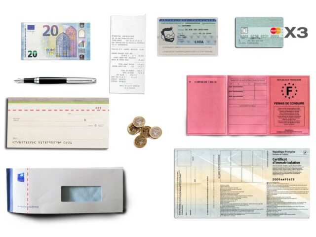 La Guêpe - Petite Maroquinerie - Porte-chéquier Professionnel en cuir - gold - 289