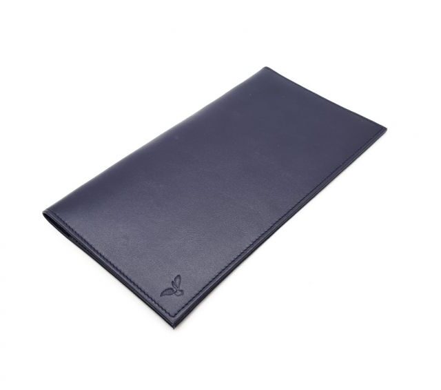 La Guêpe - Petite Maroquinerie - Porte chéquier PROFESSIONNEL "Luxe" tout cuir bleu - PM-029-01