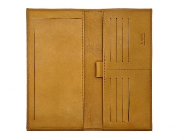 La Guêpe - Petite Maroquinerie - Porte chéquier PROFESSIONNEL "Luxe" tout cuir gold - PM-029-01