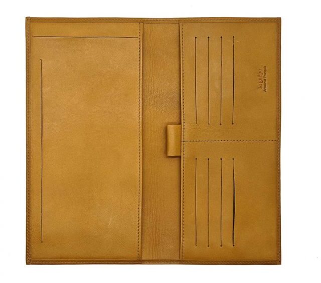 La Guêpe - Petite Maroquinerie - Porte chéquier PROFESSIONNEL "Luxe" tout cuir gold - PM-029-01