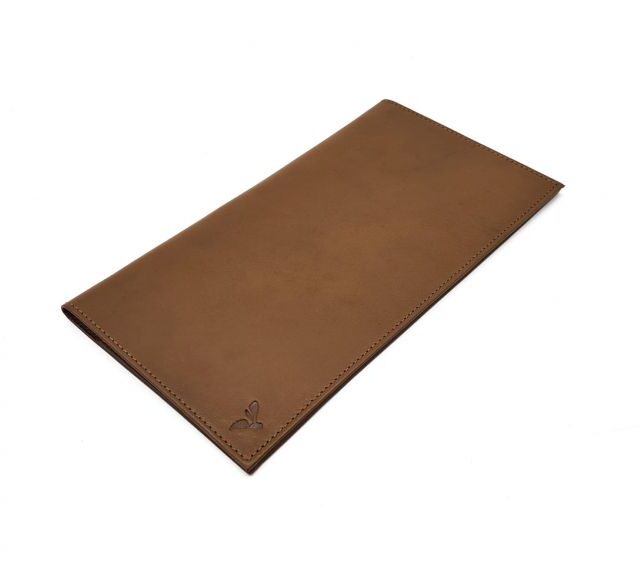 La Guêpe - Petite Maroquinerie - Porte chéquier PROFESSIONNEL "Luxe" tout cuir marron - PM-029-01