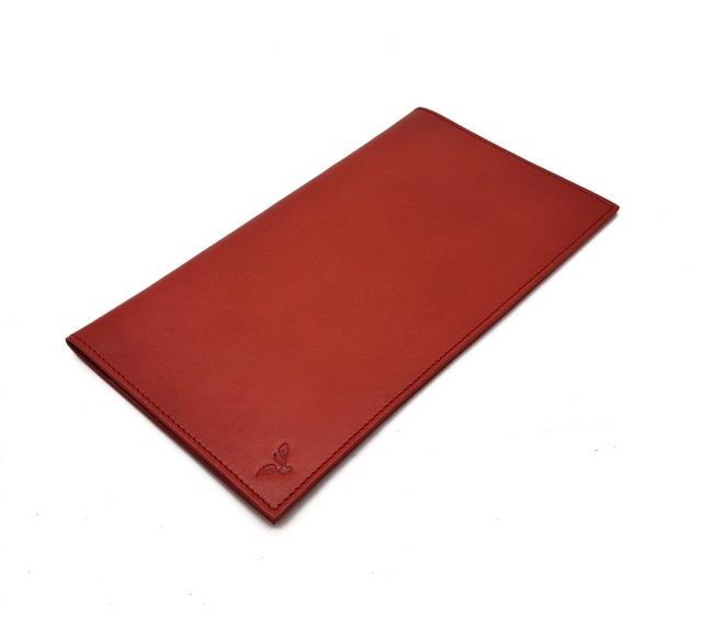 La Guêpe - Petite Maroquinerie - Porte chéquier PROFESSIONNEL "Luxe" tout cuir rouge - PM-029-01