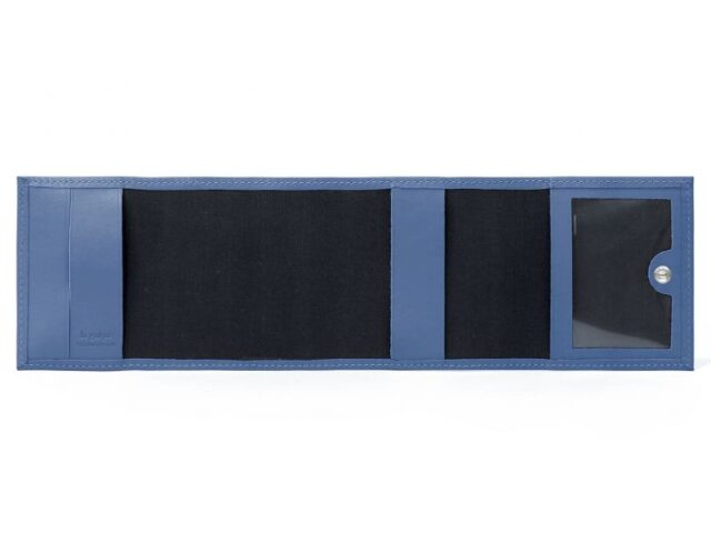 La Guêpe - Petite Maroquinerie - Porte-chéquier compact en cuir - bleu de prusse - 720