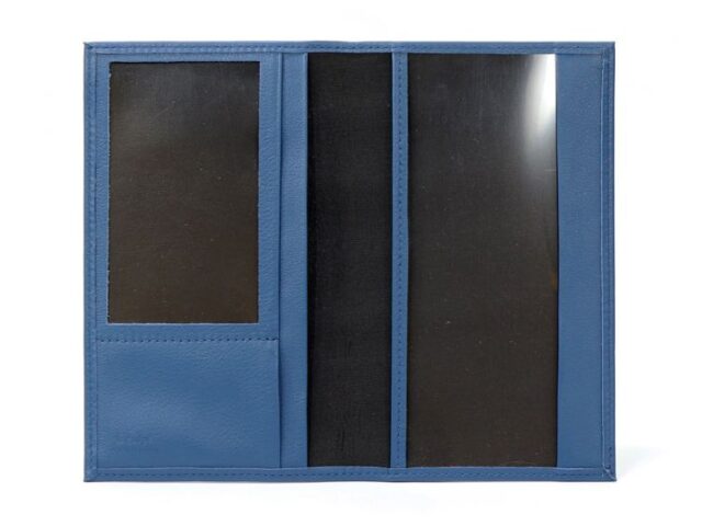 La Guêpe - Petite Maroquinerie - Porte-chéquier en cuir - bleu de prusse - 419