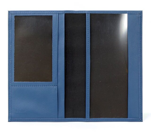La Guêpe - Petite Maroquinerie - Porte-chéquier en cuir - bleu de prusse - 419