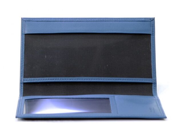 La Guêpe - Petite Maroquinerie - Porte-chéquier en cuir - bleu de prusse - 419