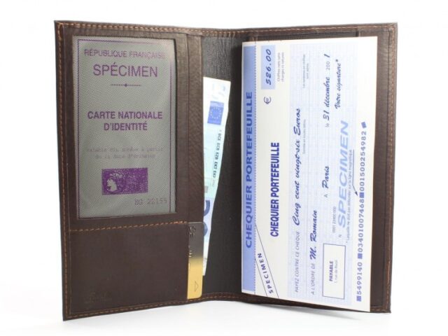 La Guêpe - Petite Maroquinerie - Porte-chéquier en cuir - marron - 419