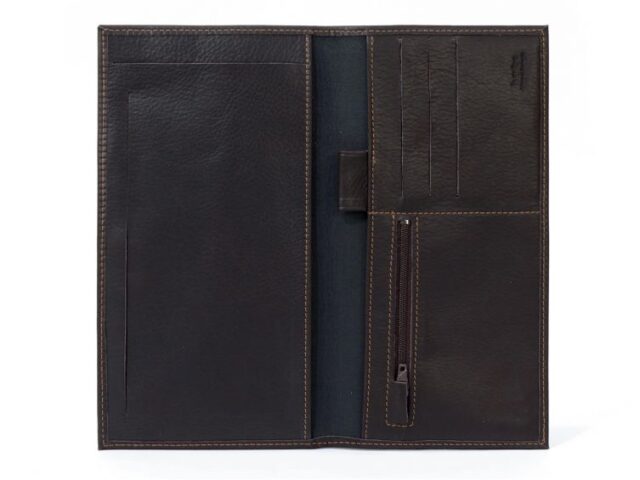 La Guêpe - Petite Maroquinerie - Porte-chéquier Professionnel en cuir - marron - 289