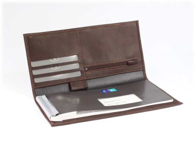 La Guêpe - Petite Maroquinerie - Porte-chéquier Professionnel en cuir - marron - 289