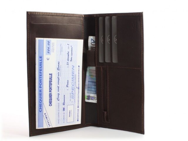 La Guêpe - Petite Maroquinerie - Porte-chéquier Professionnel en cuir - marron - 289